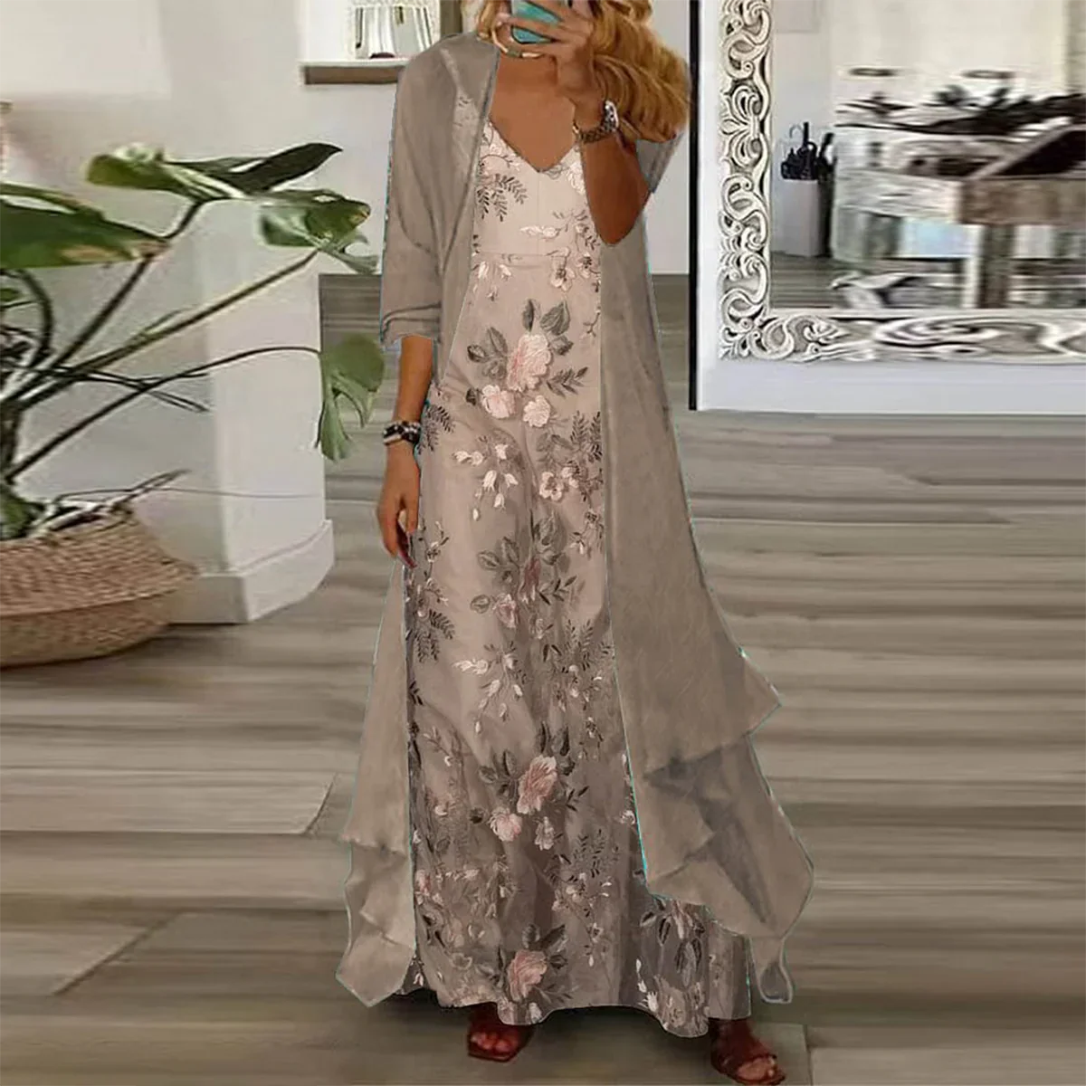 Elowen | Maxi Dress with Jacket (2-Piece Set)