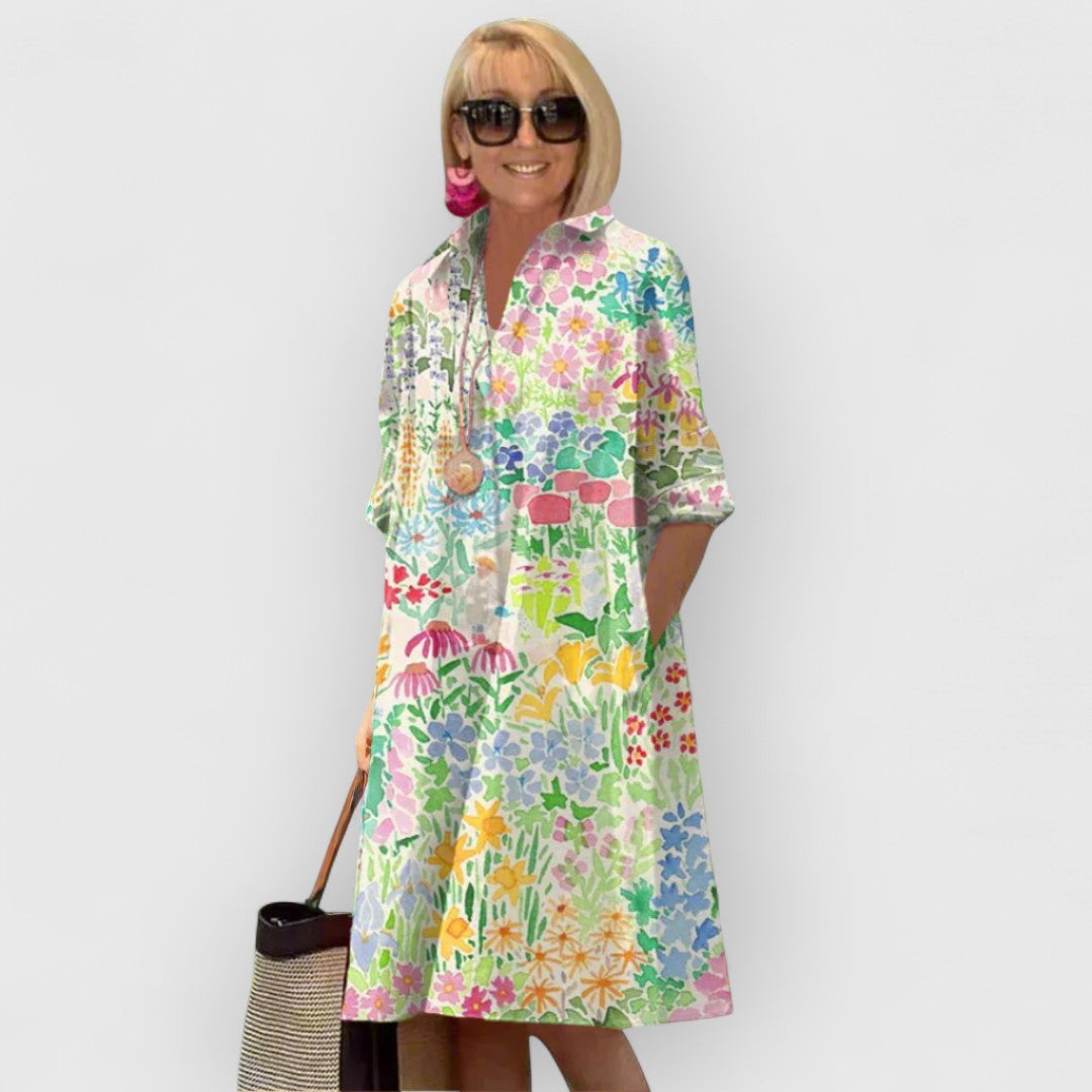 Esther | Floral Midi Dress