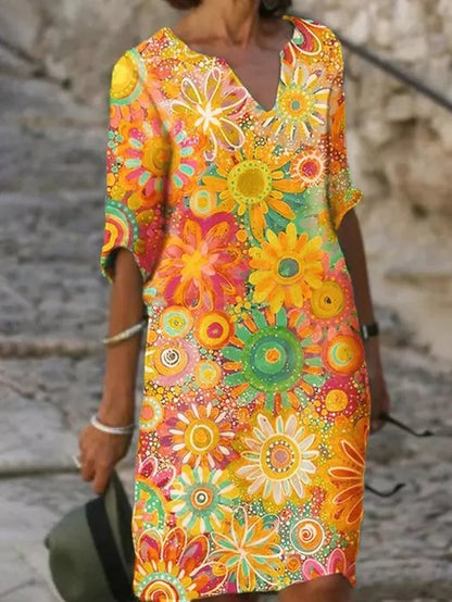 Hailey | Floral V-Neck Dress