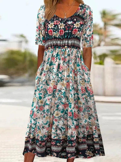 Maya | Bohemian Printed Dress