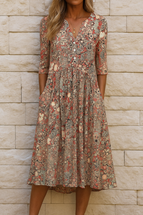 Harlow | Elegant Dress with V-Neck