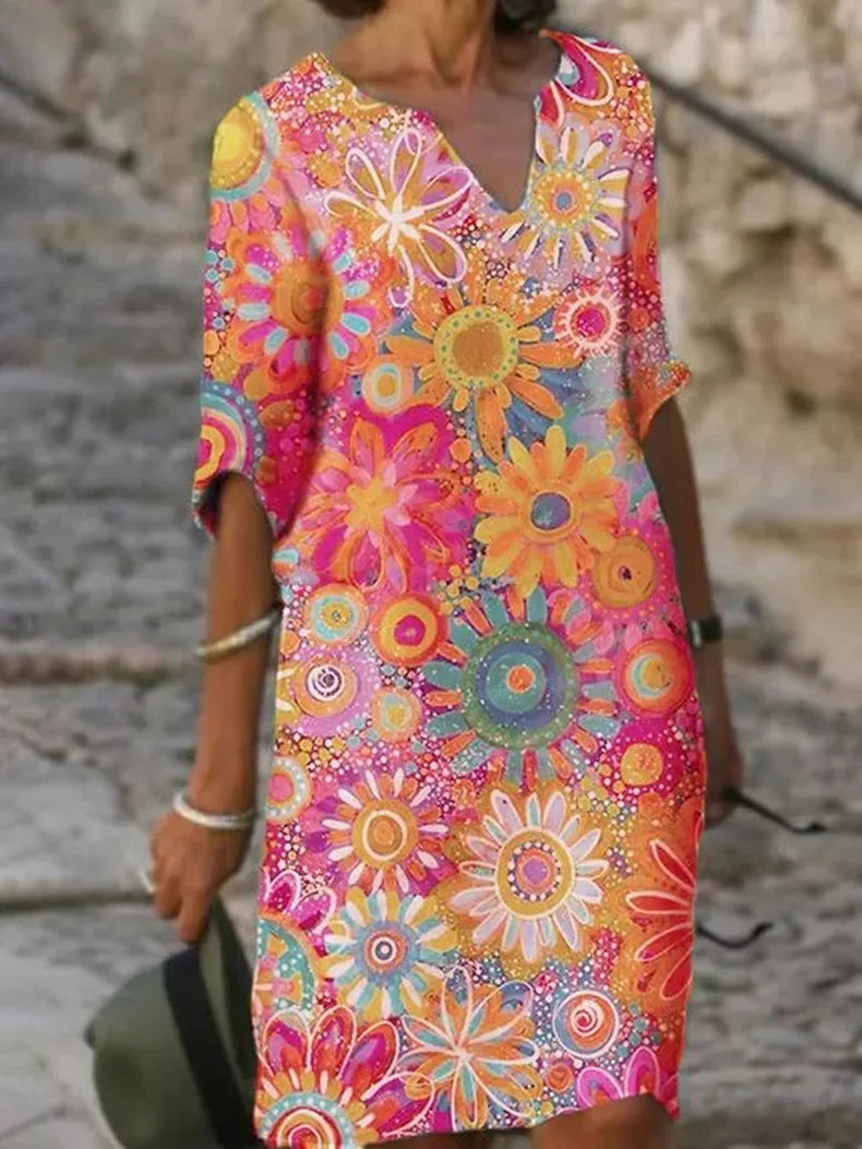 Hailey | Floral V-Neck Dress