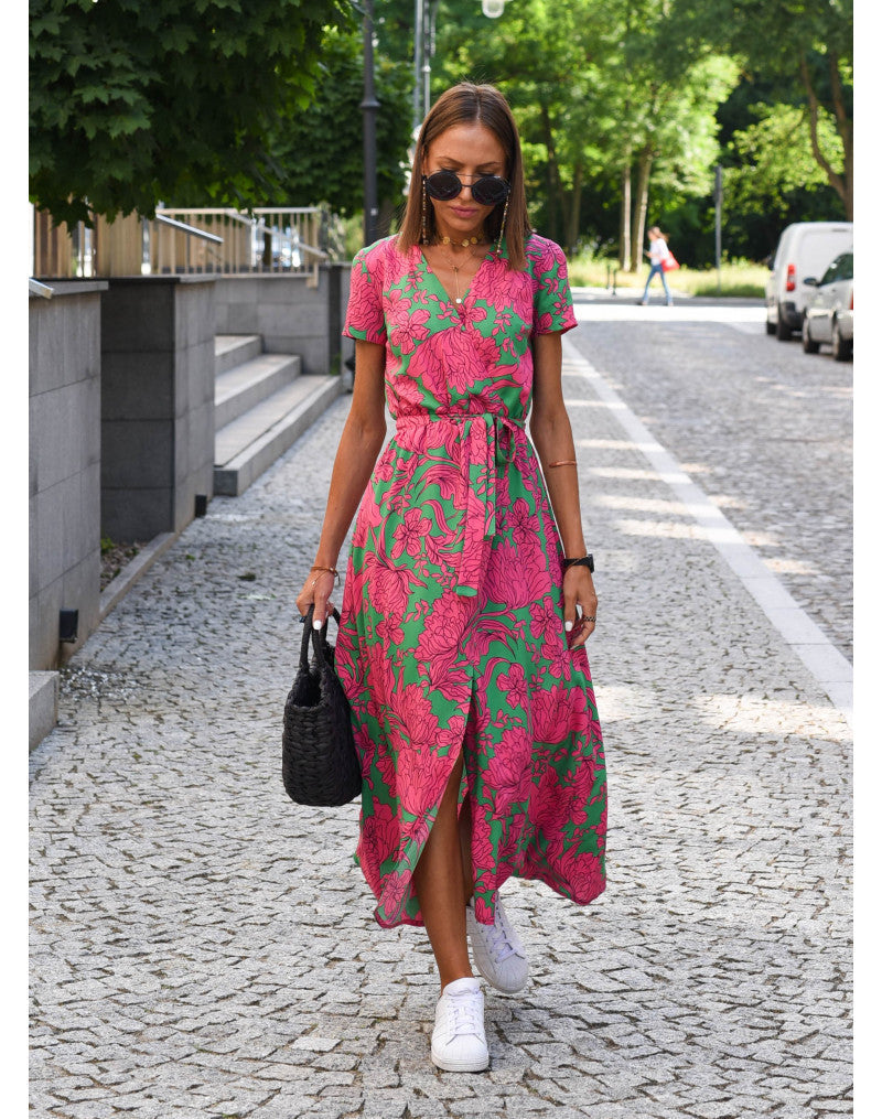 Harper | Floral Wrap Midi Dress