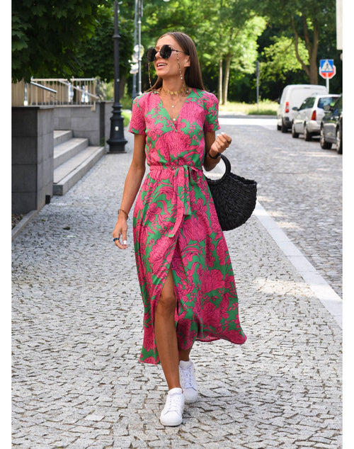 Harper | Floral Wrap Midi Dress