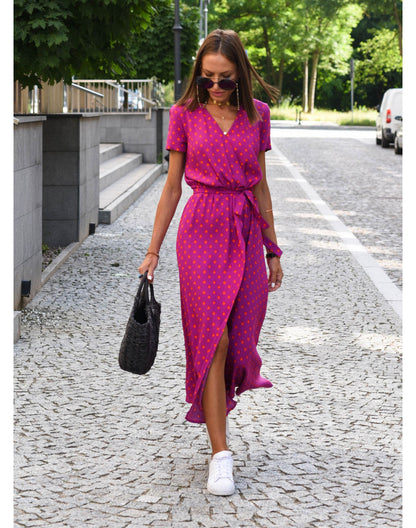 Harper | Floral Wrap Midi Dress