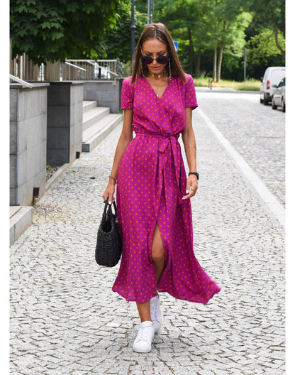 Harper | Floral Wrap Midi Dress
