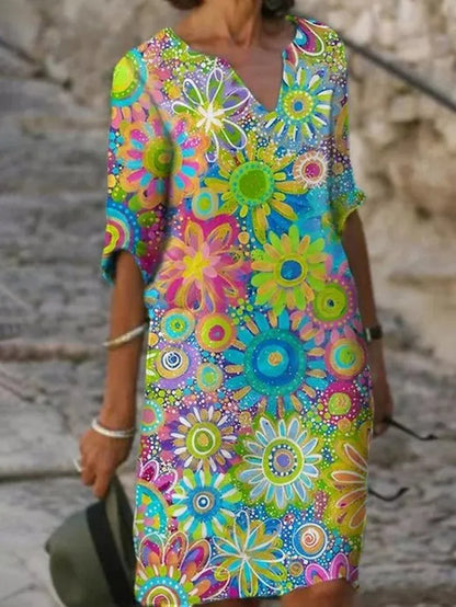 Hailey | Floral V-Neck Dress