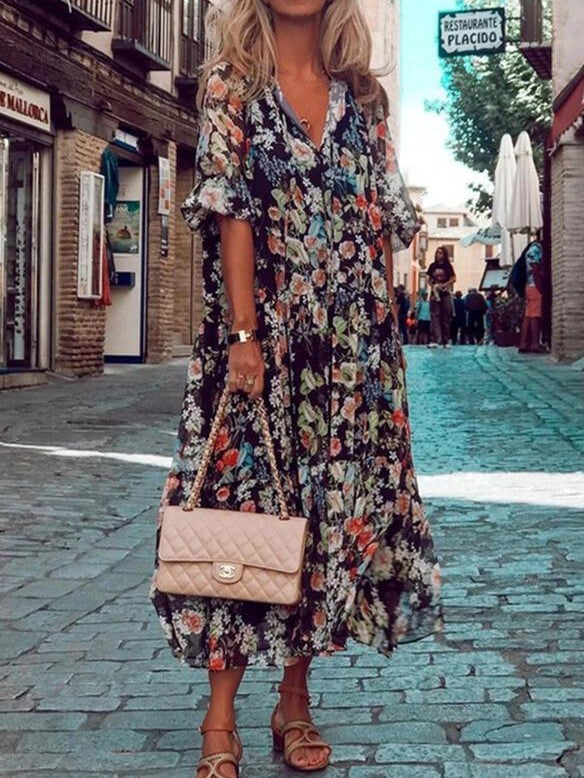 Calie | Floral Vintage Dress